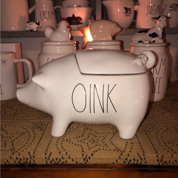 Rae Dunn Other - Rae Dunn OINK Pig Canister White